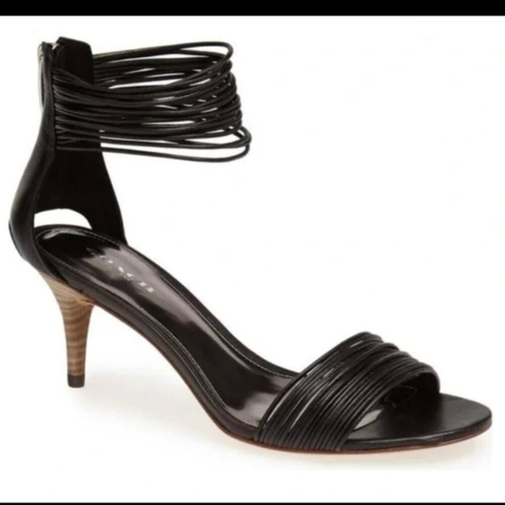 Coach Manya Strappy Sandals, black, size 9.5M